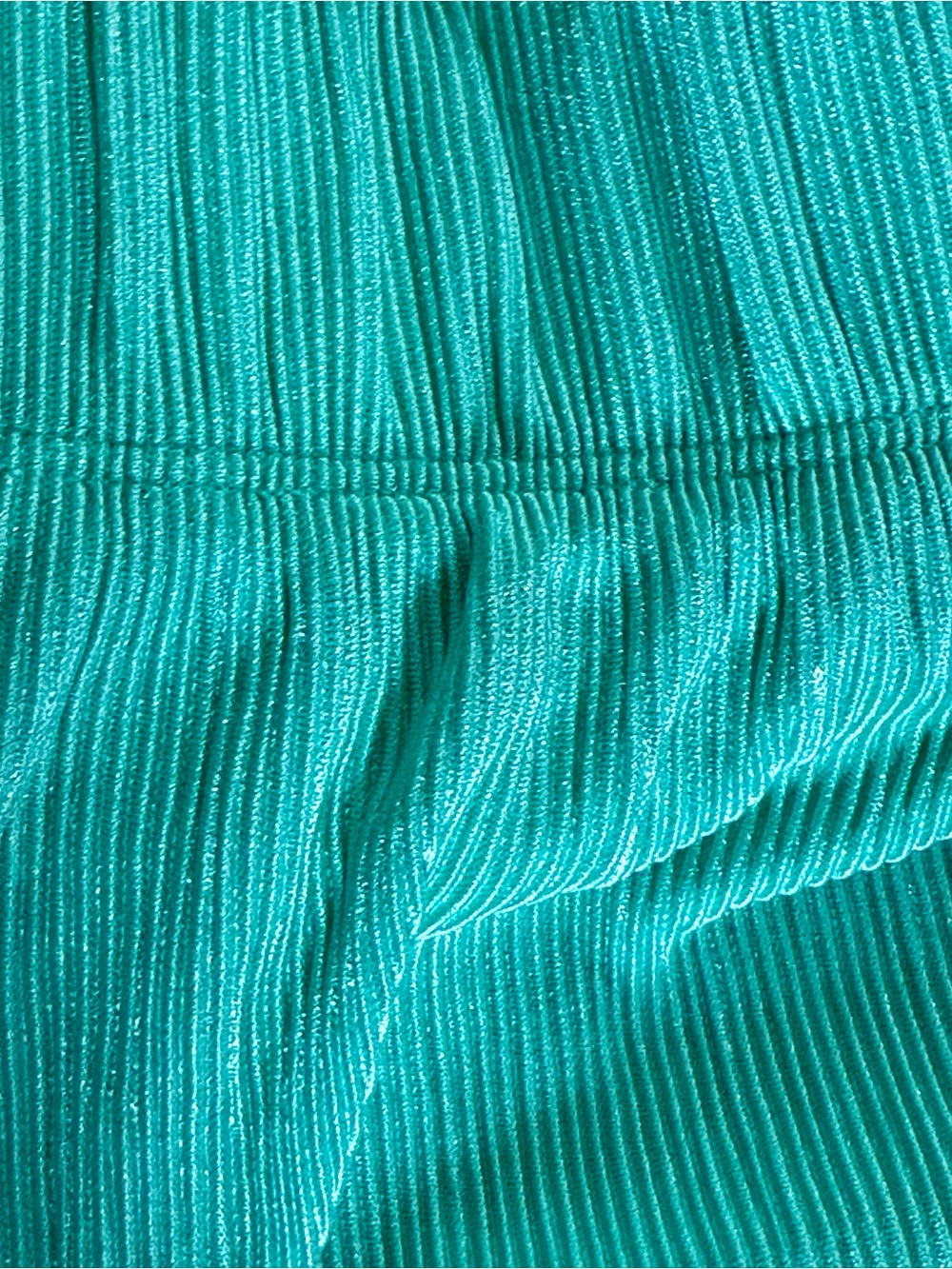 Colsie Teal Ribbed Button-Front Short Pajama Set - Picture 5 of 5